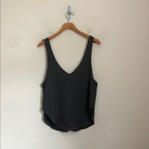 Sleeveless V-Neck Black Women's Tank Top